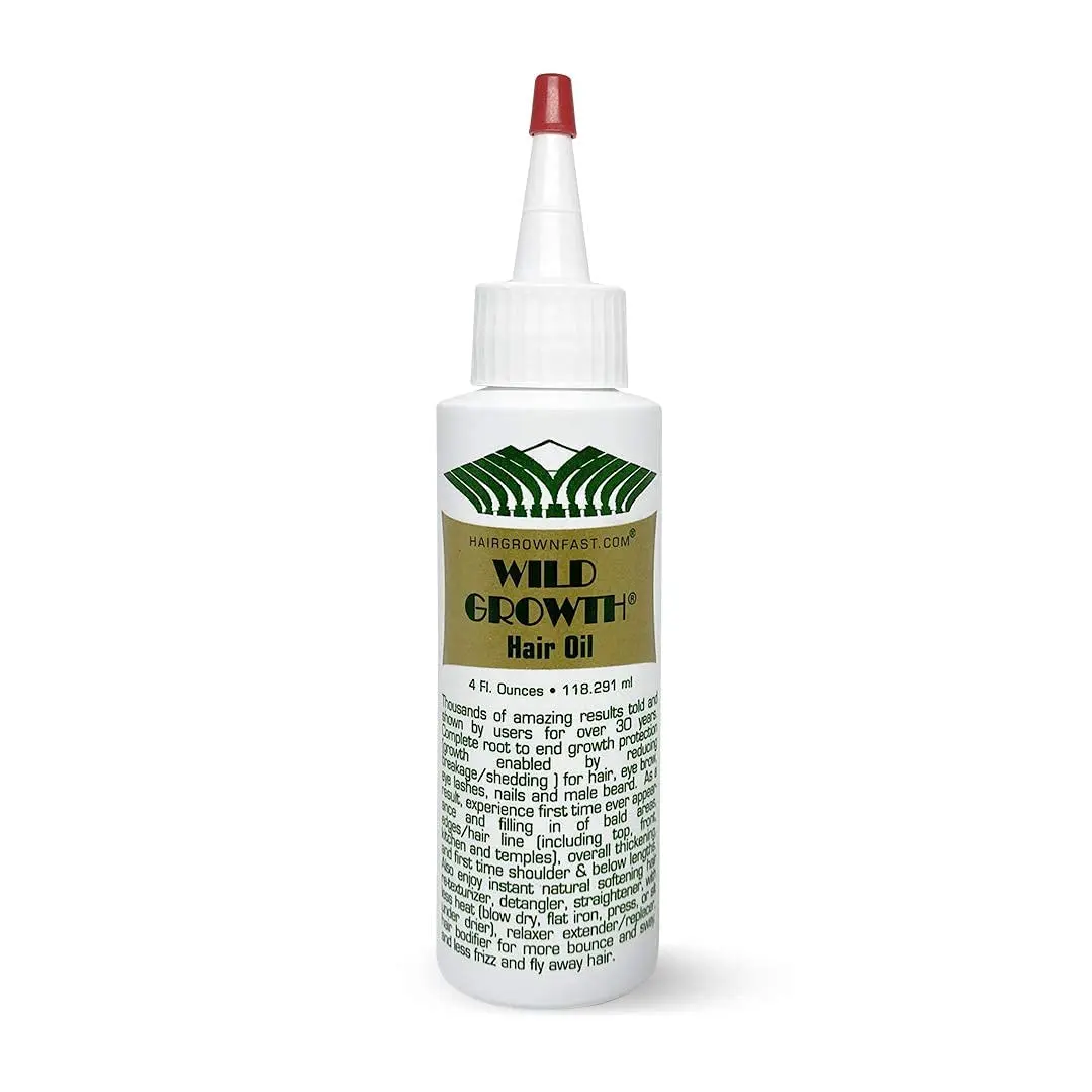 Wild Growth Hair Oil - 4oz/118.291ml by Wild Growth Root Enhancer Thickening Regrowth Formula Thicker Stronger Hair Strengthens Hair