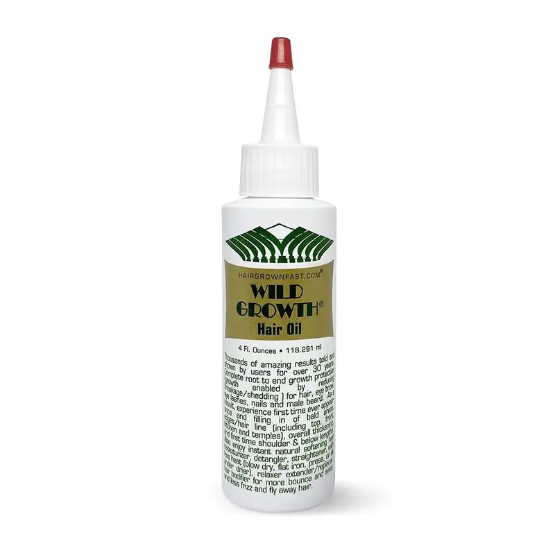 Wild Growth Hair Oil - 4oz/118.291ml by Wild Growth Root Enhancer Thickening Regrowth Formula Thicker Stronger Hair Strengthens Hair, Haircare, Scalp Growth Oil