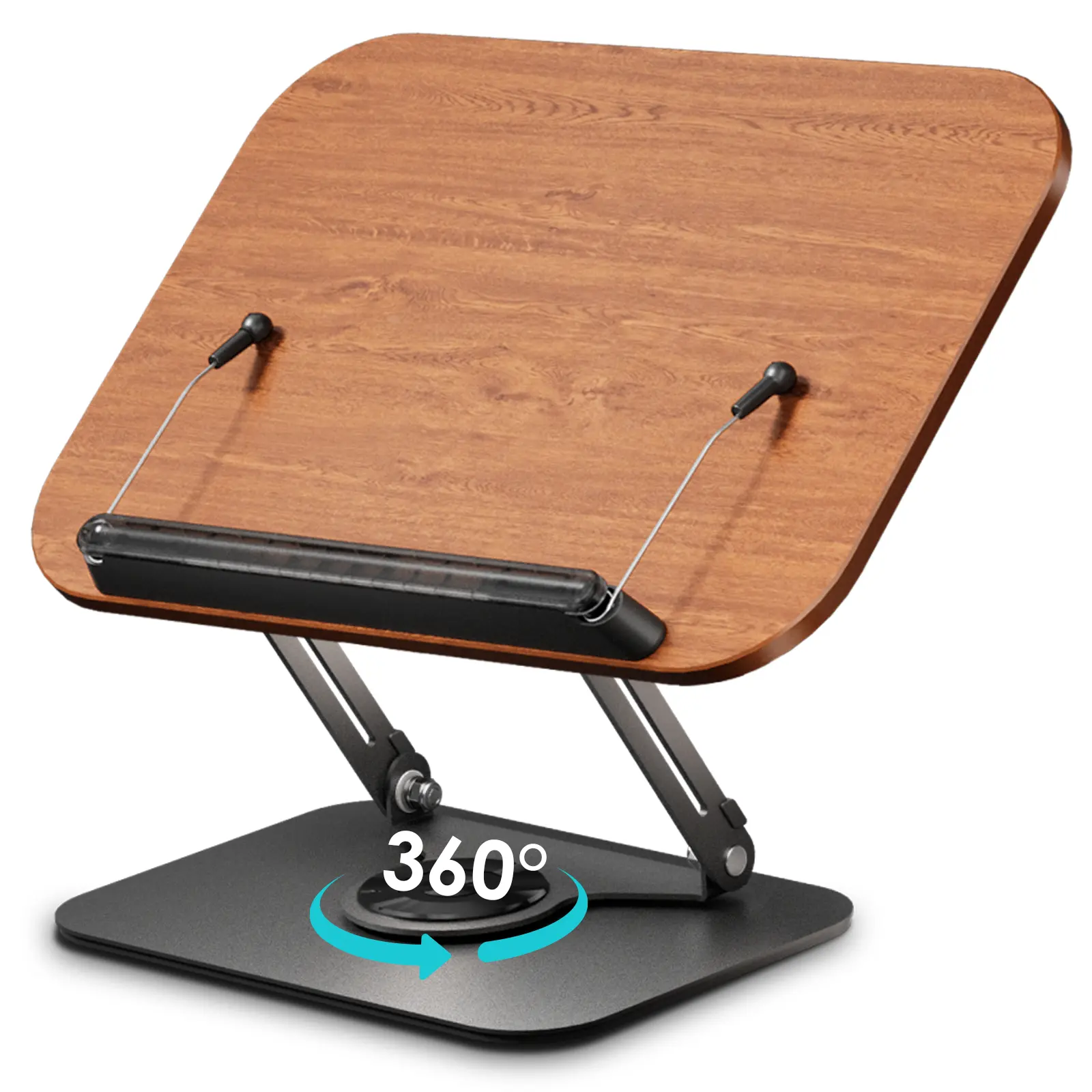 Viozon Adjustable Book & Tablet Stand - 360° Rotating Base, Height & Angle Adjustable, Foldable Portable Stand for Office, School, Kindle, Textbooks, Recipes, Magazines