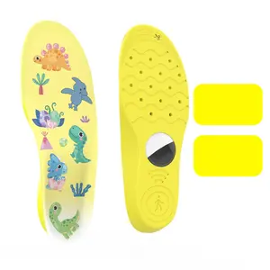 Cartoon Dinosaur Pattern Silicone Soft Shoe Insoles for Air Tag, 1 Pair Breathable Anti-lost Shoe Insoles for Boys & Girls