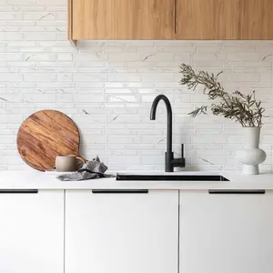 3D, 10pcs 3D Marble Self-adhesive Stickers, Cuttable, Kitchen Wall Bathroom Countertop Home Decor, Size 12*12