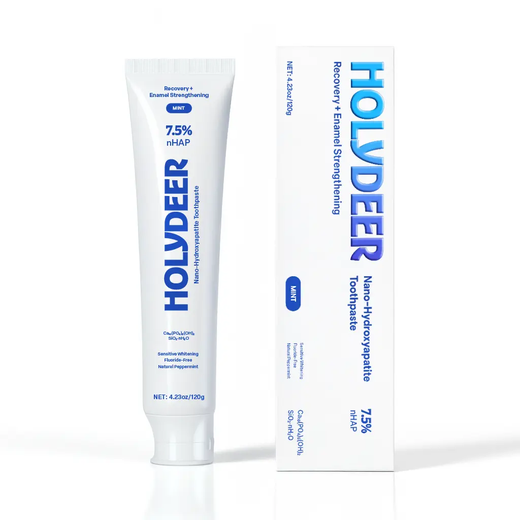 【Buy 1 Get 2】Holydeer Nano Hydroxyapatite Toothpaste – Advanced Enamel Repair & Sensitivity Relief – Fluoride-Free Daily Oral Care – Gentle Whitening Formula with Natural Peppermint Freshness (Upgrade Edition)