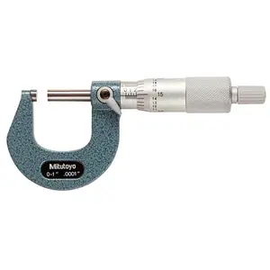 Mitutoyo 103-260 0-1 in. Range Mechanical Micrometer with Ratchet Stop