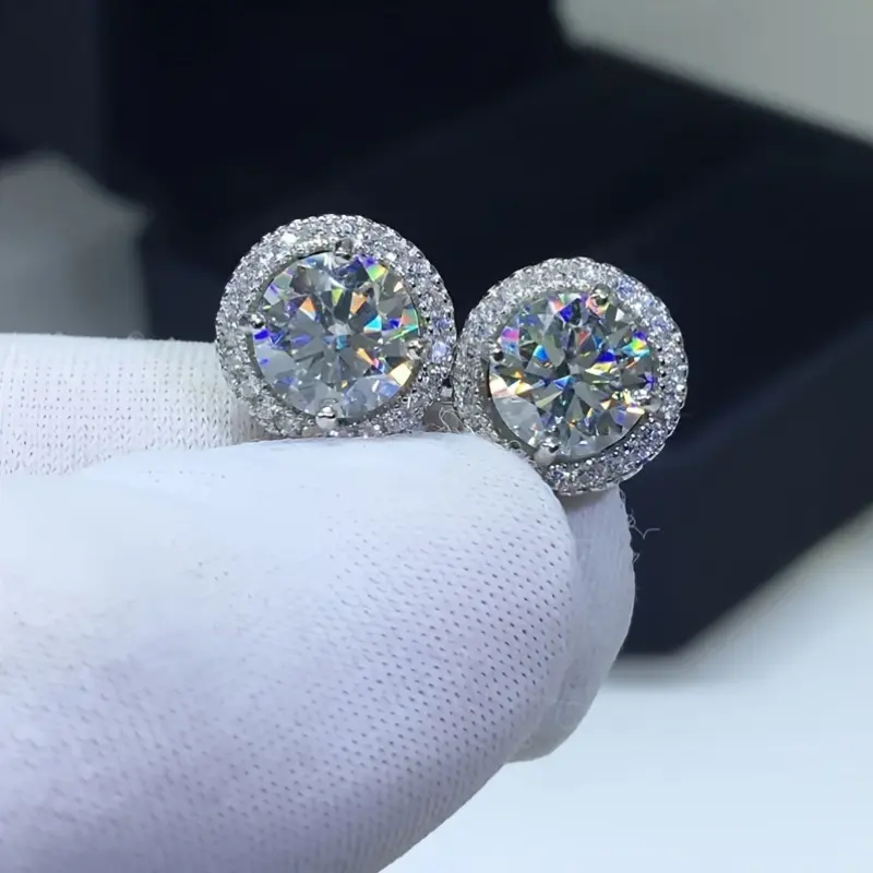 2026 New Arrivals & Fresh Design | 【Must be】S925 Silver Premium Moissanite Combination/Ear Stud - New Release, 0.3ct/0.5ct/2ct Options | Elegant Timeless Ear Jewelry Gift for Men & Women | Genuine Certificate of Authenticity | dealsforyoudays gift Earring