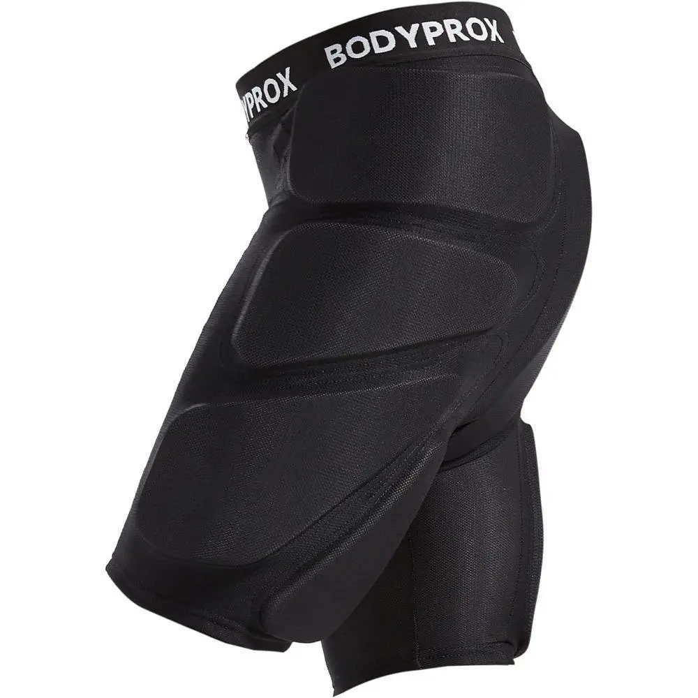 Protective Padded Shorts with EVA Padding, Breathable Nylon Fabric, Adjustable Waistband - Durable, Skin-Friendly 3D Hip/Butt/Tailbone Protection, Quick-Dry, Flexible, Stretchable for Snowboard, Ski, Custom Fit