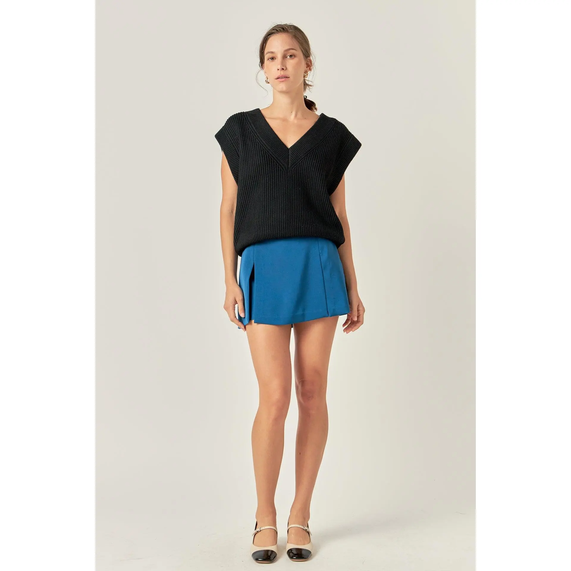Oversized Sleeveless Sweater Vest