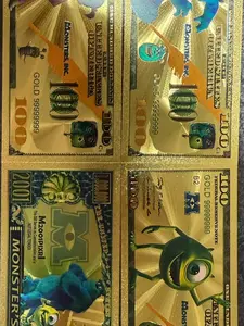Monsters inc. gold foil set