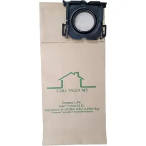 10 Replacement Bags Compatible with Sebo AirBelt K Series Canister Vacuum Cleaners. Replaces 6629AM, 6695AM, 6629A1, 6629A2, 52-2465-01