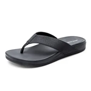 BRUNO MARC Men's Fashionable Flip Flops - PU Leather Slides, Casual Sandal, Comfortable Footwear for Men's Shoe Needs