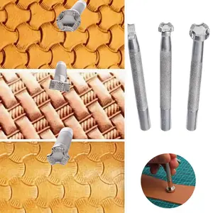 Leather Stamp Tool ,3 Pack Professional Leather Stamping Punching Tools for Craft Working, Car Repair Tools