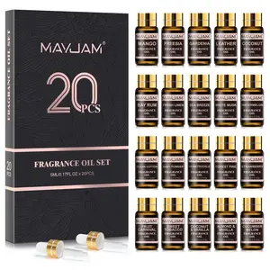 20 Bottle Aromatherapy Essential Oil Gift Set, Aromatherapy Scented Oils, Aroma Diffuser Oil, Long-Lasting Scent Home Fragrance, Room Scents, Perfect for Soap Candle Making, Ideal Gift Choice