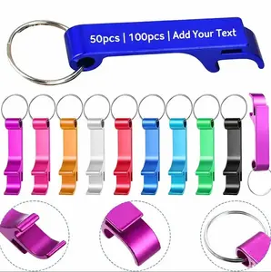 6 Personalized Aluminum Bottle Opener Keychain Customizable with Any Name for Gifts Promotional Wedding Event Lightweight & Corrosion Resistant