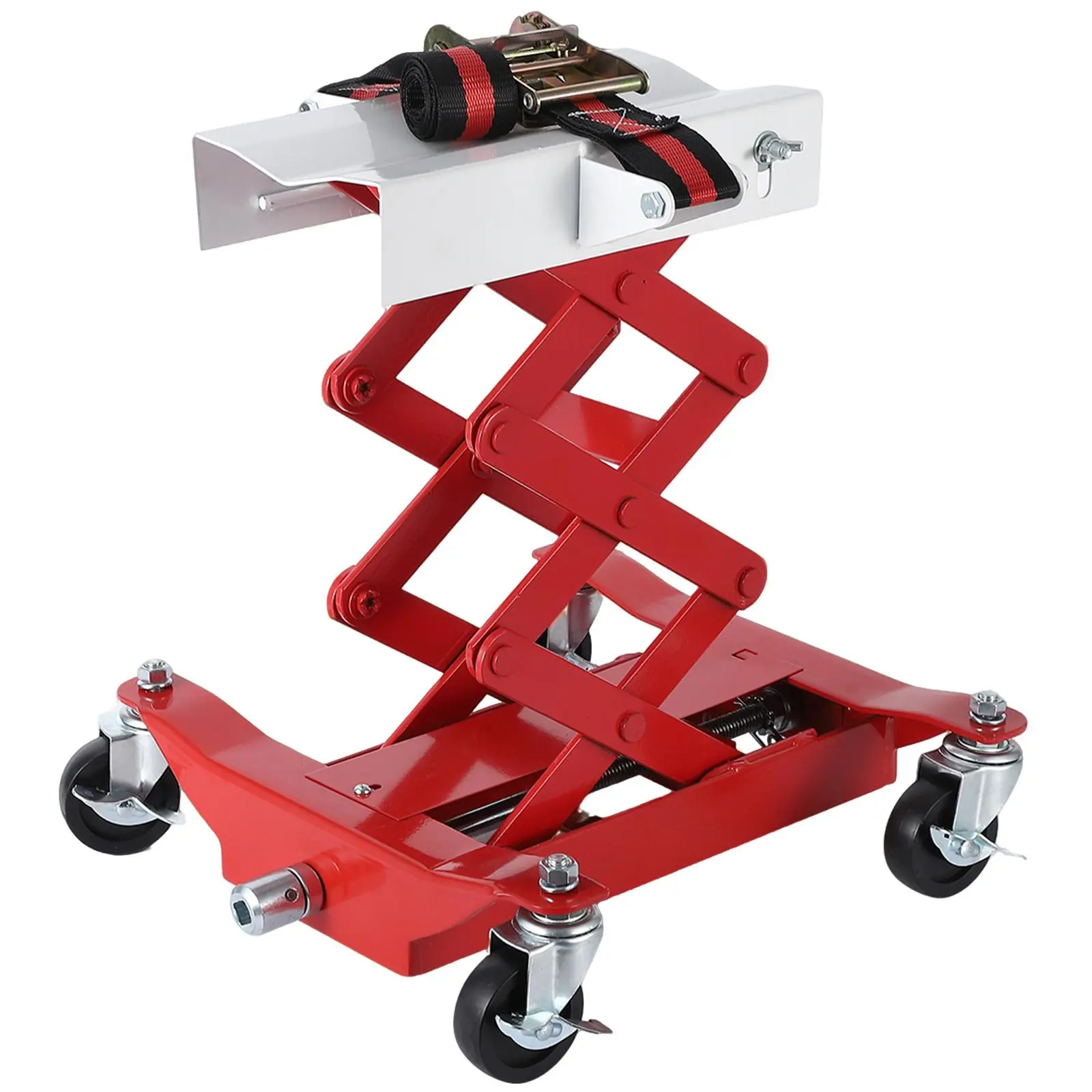 450LBS Heavy Duty Drive Jack | Hydraulic Design, 7-23" Lift, 4 Brake Casters & 2M Safety Straps | Portable Low Profile Jack for Auto & Truck Maintenance
