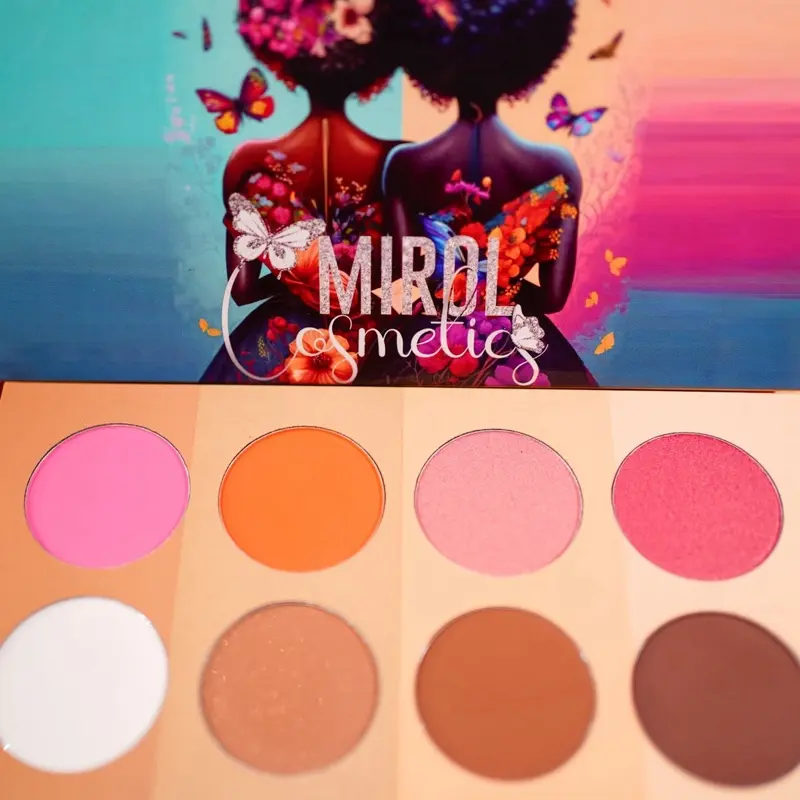 Makeup high pigmented Blush/contour palette Professional and beginner friendly long lasting flawless finish set perfectly very high pigmented blush and contour and press powder Cosmetic