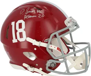 Devonta Smith Alabama Crimson Tide Autographed Riddell Speed Authentic Helmet with "Heisman 20" Inscription - Fanatics Authentic Certified