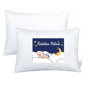 NTBAY 2 Pack Soft Cotton Down Alternative Toddler Pillows