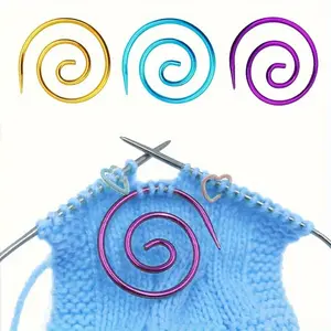 3pcs Spiral Cable Needle, Handmade Knitting Tool, Round Spiral Needle Household Knitting Needles Sewing Tools Perfect for Crochet Project