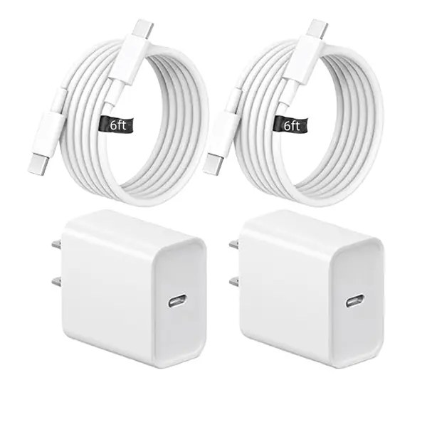 iPhone 17 16 15 Charger Fast Charging,2Pack 20W Apple iPad USB C Wall Charger Block with 6FT USB C to C Cable for iPhone 17/Pro/Pro Max/17 Air/ 16/16 Pro/16 Pro Max/15/Plus/Pro/Pro Max