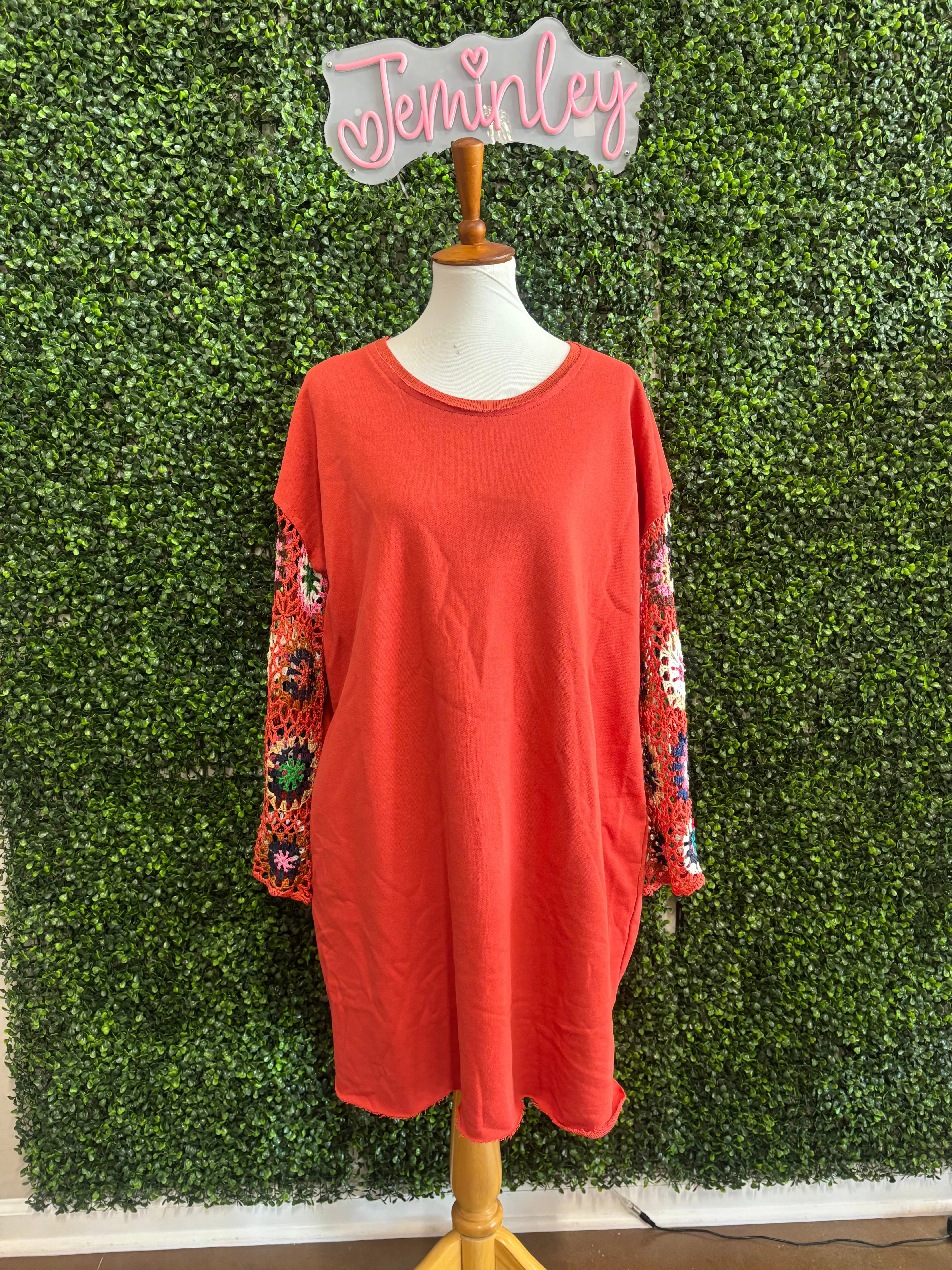 Plus Umgee Granny Knit Dress