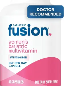 Bariatric Fusion One Per Day Bariatric Multivitamin with Iron for Women | with Hair and Nails Vitamins Blend | Gastric Bypass and Sleeve Gastrectomy | 30 Capsules | 1 Month Supply