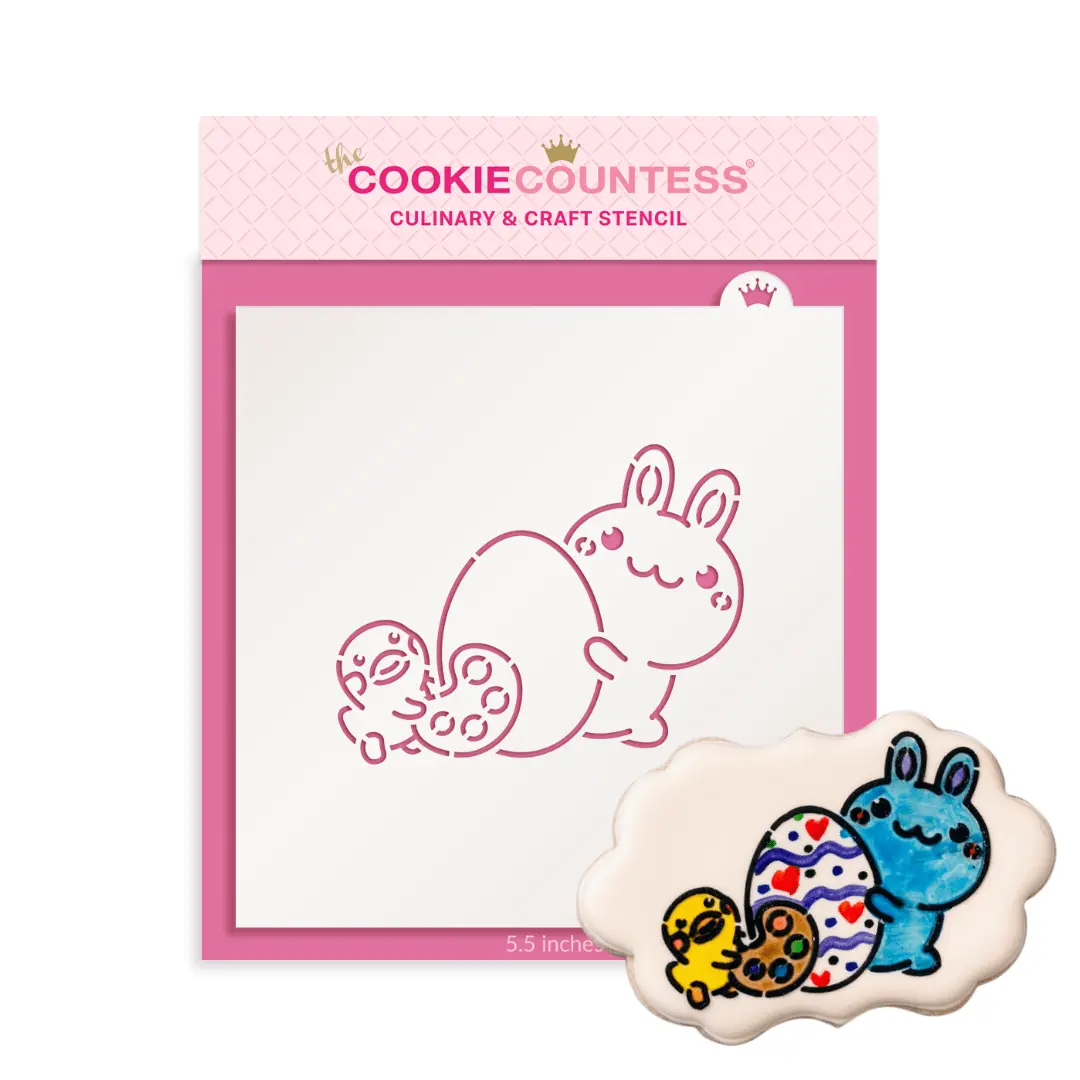 Chick and Bunny PYO Stencil