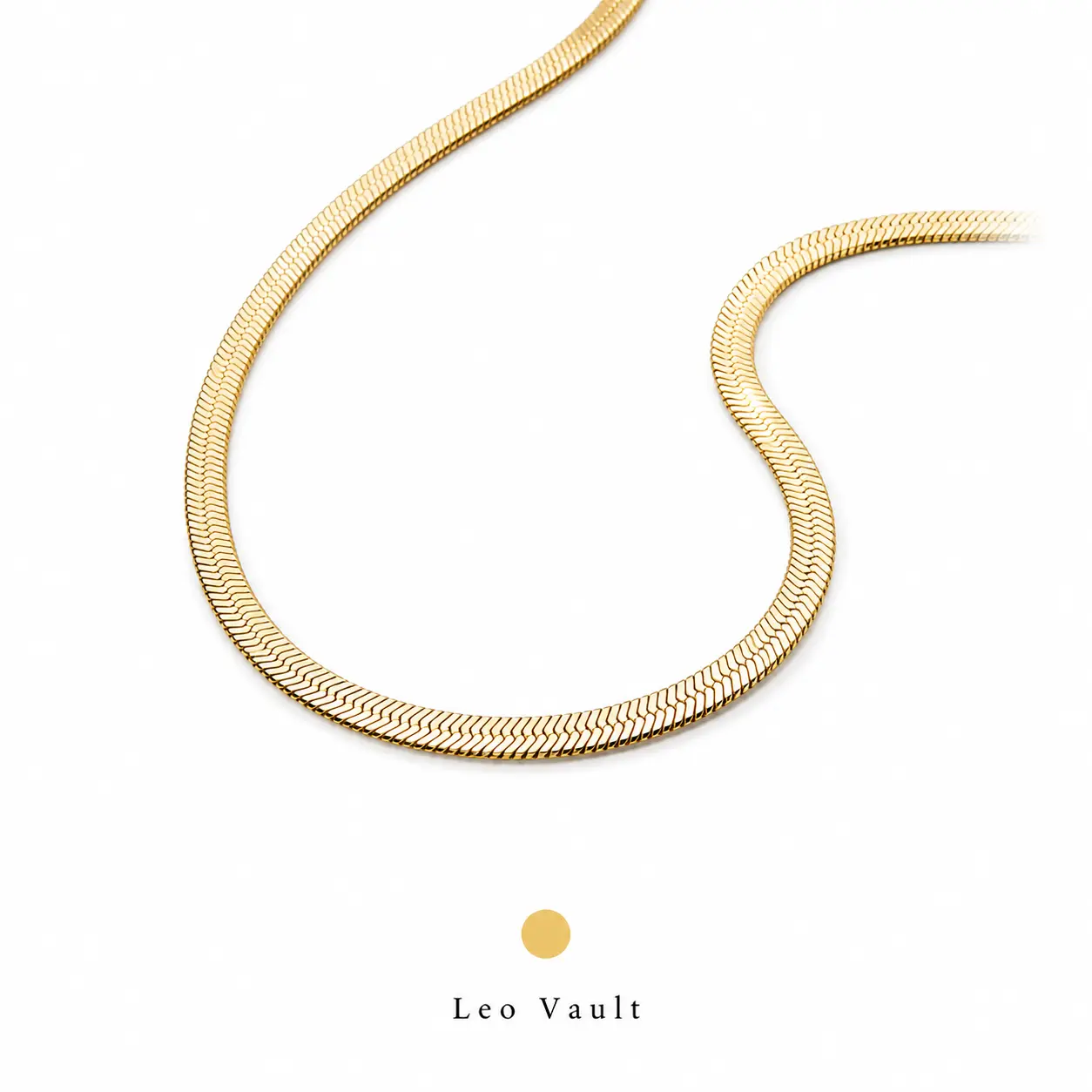 14K Gold Plated Herringbone Chain Necklace for Men, 7mm Stainless Steel Flat Gold Chain, 16/18/20/24 Inch, Hip Hop Streetwear Jewelry, Gift for Him