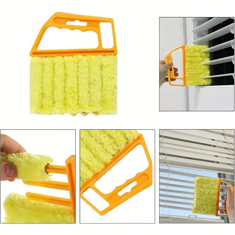 Washable Multifunction Blind Cleaner Duster Set (3 Count) - Dustremoval Tool, Dusters for Cleaning, House Cleaning Tools for Window Blinds, Air Conditioners, Household Crevices, Blind Cleaner Duster Tool
