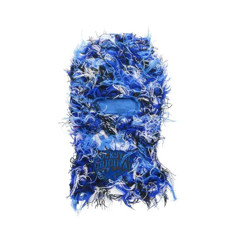 Seantee 2.0 Blue Fuzzy Ski Mask