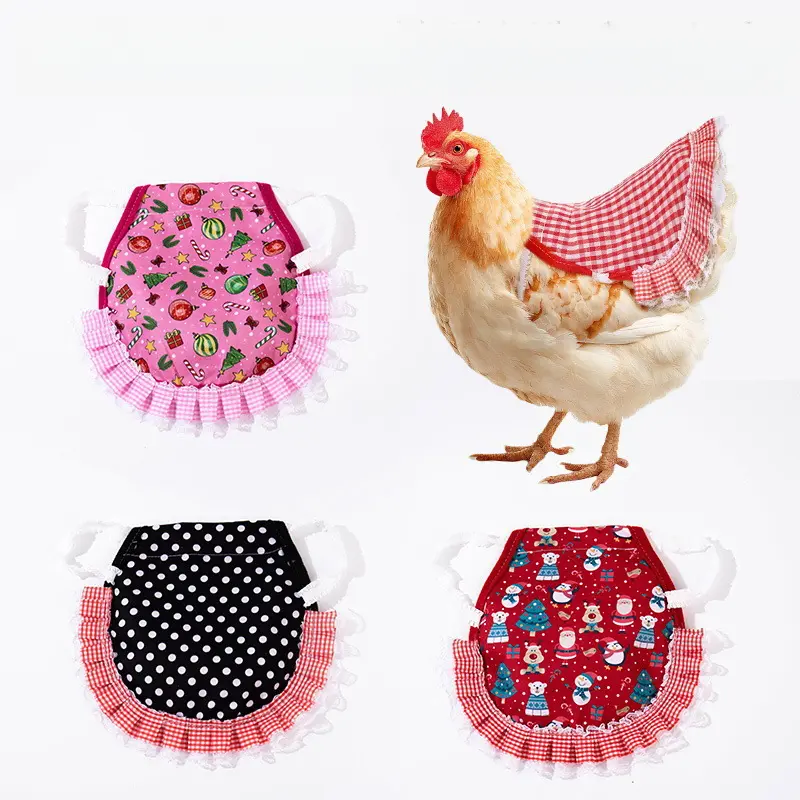 Essential Adjustable Ruffled Chicken Hen Saddle Apron - Double Layer Feather Protection Vest, Universal Fit Back Protector for Hens (Wound Healing, Pecking & Sunburn Prevention) - Farm Animal Poultry Supplies Accessory