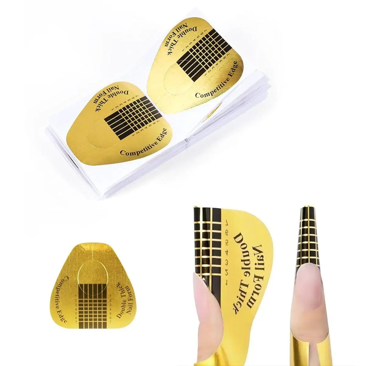 Nail Forms for Builder Gel 100pcs Nail Extension Forms Beautiful for DIY at Home NailForms for Acrylic Nails Create Long Lasting Gel Extensions Professional Nail Art Supplies