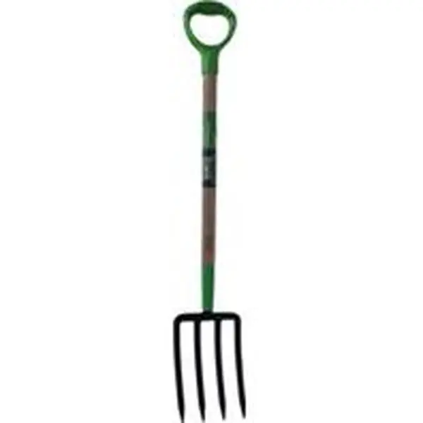 Tempered Steel 4-Tine Floral Spading Fork with Poly D-Grip Handle, 45.5h×6.6w Size, 3.05 lbs Weight for Working in Garden, Soil Turning Tool for Raised Bed Gardening & Various Soil Conditions, Size 45.5Hx6.6w, Designed For Any Soil Condition