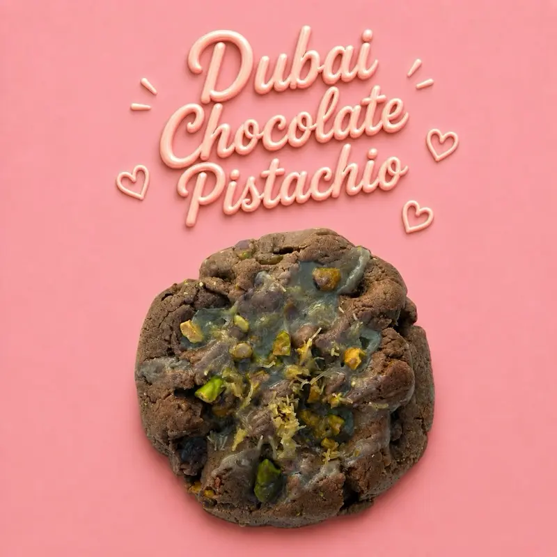 Dubai Chocolate Pistachio Cookies