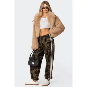 Camo Contrast Striped Sweatpants