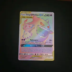 Gengar & Mimikyu GX Non-Sports Trading Card, Collectible #186