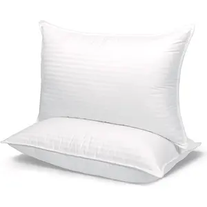 Hotel Collection Bed Pillows for Sleeping 2 Pack Queen Size, White Cotton Pillows for Side and Back Support, Super Soft Down Alternative Microfiber Filled Pillows,20 x 30 Inches hotel quality pillow