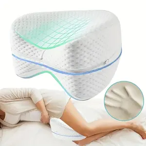 Memory Foam Leg Pillow, 1 Count Detachable & Washable Leg Pillow, Leg Support Pillow for Side Sleepers, Back, Hip, Knee
