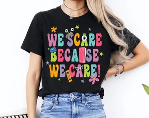 We Scare Because We Care T-Shirt, Monsters University Inc Shirt, Mike Sulley Boo Roz Tee, Funny MU Shirt, Disneyworld Vacation Tee