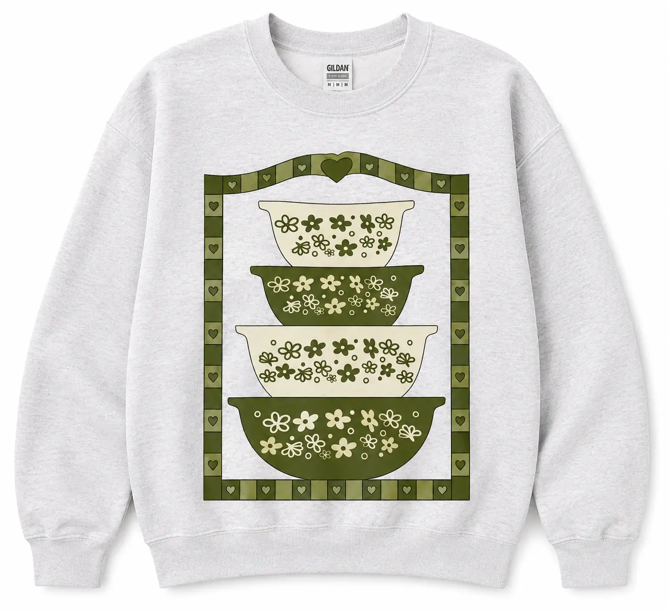 Men's Unisex Classic Knit Garments - Vintage Pyrex Sweatshirt, Retro Kitchenware Graphic Pullover, Cottagecore Baking Aesthetic Crewneck, Comfy Gift for Pyrex Collectors, Cotton, Tops, Casual, Fabric, Menswear