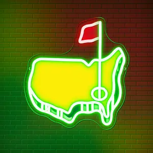 Golf Map Neon Sign, USB Powered Neon Light, Neon Sign for Man Cave Bar Pub Beer Lift, Wall Decoration, Home Decor, Room Decor, Neon Accent Lights, Led Neon Lights