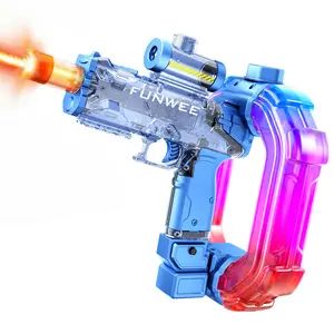 FUNWEE Ultimate Battle Powerful Electric Water Gun, automatic squirt gun with glowing realistic muzzle, 700 cc high capacity, up to 32 ft range, outdoor summer swimming pool toy for adults and kids, toys for gifts tactical multiplayer team toy