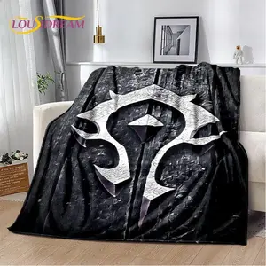 World of Warcraft Game Flannel Blanket, Cozy Plush Throw Blanket for Bedroom Living Room Sofa and Gaming Comfort