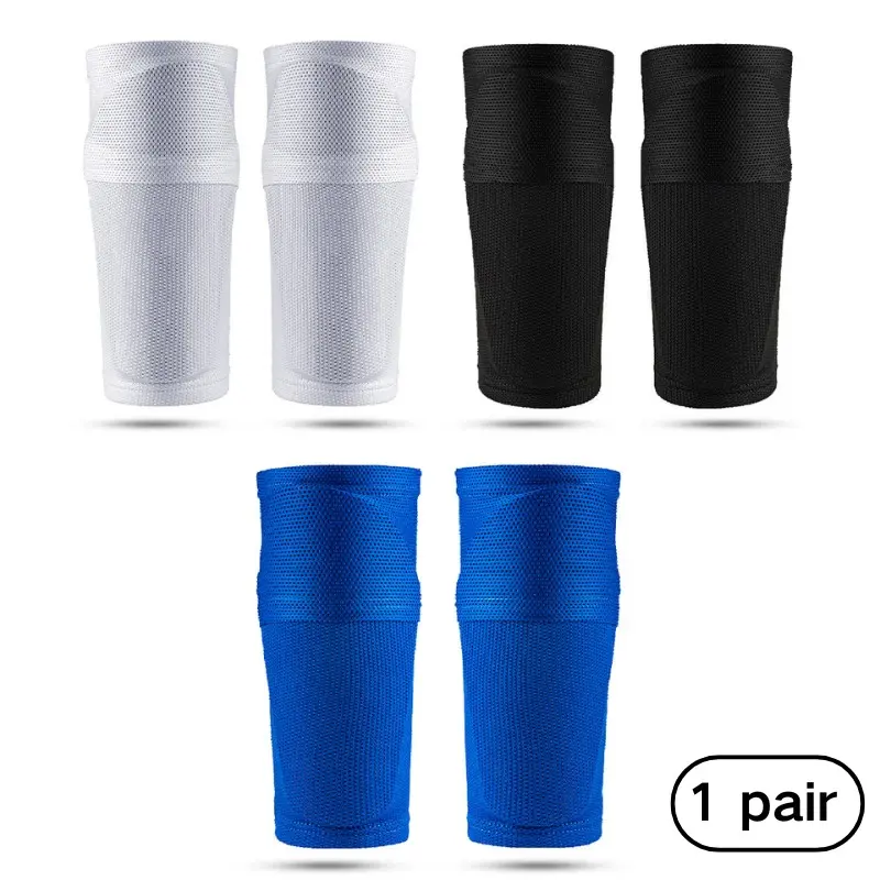 Football Shin Guards Sleeve Set, Football Equipment, Soccer Equipment, Football Accessories, High Elastic Fit, Breathable Mesh Fabric, Quick Sweat Wicking, Comfortable for Long Training Sessions, Soccer Gear