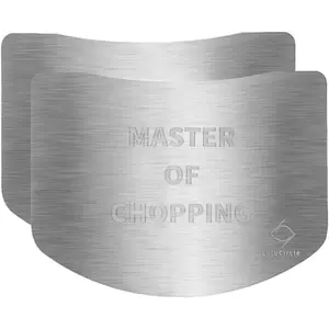 Finger Guards for Cutting, Stainless Steel Finger Guard for Cutting Food, Finger Protectors, Finger Protector, Avoid Hurting when Slicing and Dicing, 2 Pieces