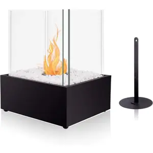 Tabletop Fire Pit, Ethanol Table Top Firepit, Tabletop Fireplace for Indoor& Garden