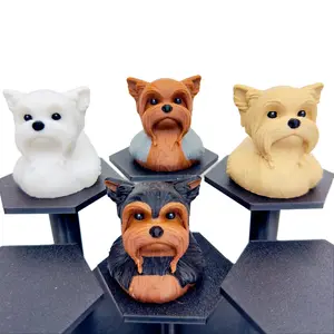 Yorkshire Terrier Duck Figurine 3D Printed Yorkie Dog Duck Dashboard Decor Cruise Gift Cute Pet Lover Collectible