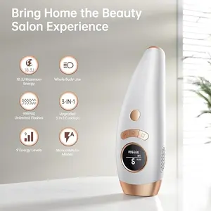 Laser Hair Removal Device for Women and Men, IPL Permanent Hair Remover 999900 Flashes for Arm Leg Back Whole Body Us Cordless Smooth Comfort