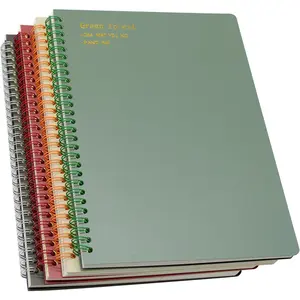 Spiral Notebook, 4 count B5 9.8 x 6.9 inch Thick Plastic Hardcover 8mm Ruled 4 Color 80 Sheets -160 Pages Journals for Study and Notes