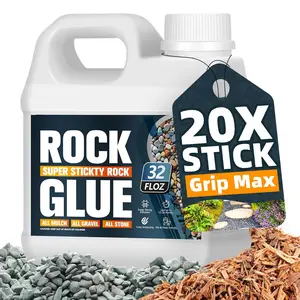 Rock Glue for Landscaping - 32OZ Mulch Glue with Grip Max for  Adhesion of Rocks, Gravel&Mulch, Long-Lasting , Fast-Drying & Weather-Resistant Gravel Binder for Pebble, Pine StrawQuesear