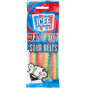 ICEE Mix It Up Sour Belts Candy | Rainbow Sour Belts 2.6 oz