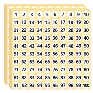 1400pcs Self-Stick Round Number Labels, Stickers, Inventory Storage Tags for Office School Supplies, Classification Marking Numbers